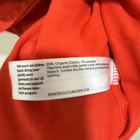 Eileen Fisher Women's Vibrant Red Orange Organic Cotton Spandex Shirt Size 1X - Picture 6 of 7